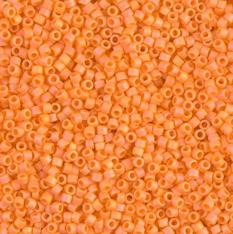 DB1593 11/0 Matte Opaque Mandarin AB Miyuki Delica