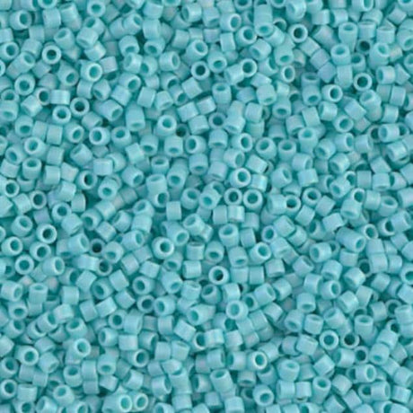 DB1595 11/0 Matte Opaque Sea Opal AB Miyuki Delica
