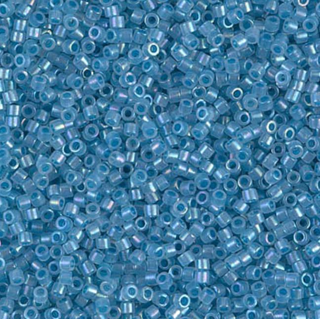 Sparkling Sky Blue Lined Opal AB Miyuki Delica 1/0 DB1761