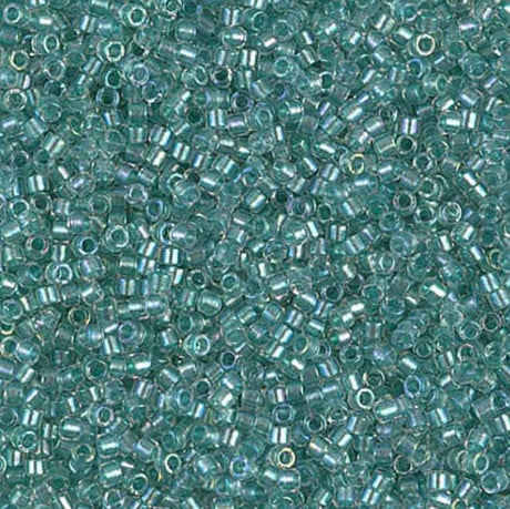 Sparkling Aqua Green Lined Crystal AB Miyuki Delica 11/0 DB1767