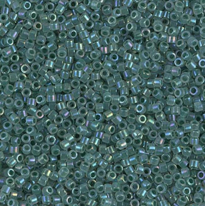 Forest Green Lined Opal AB Miyuki Delica 11/0 DB1768