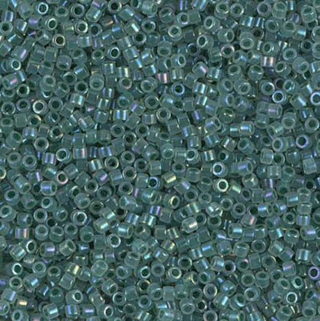 Forest Green Lined Opal AB Miyuki Delica 11/0 DB1768