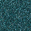 Sparkling Aqua Green Lined Teal AB Miyuki Delica 11/0 DB1769