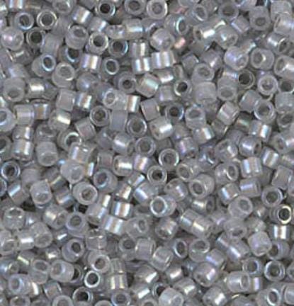 DB1770 11/0 Sparkling Pewter Lined Opal AB Miyuki Delica