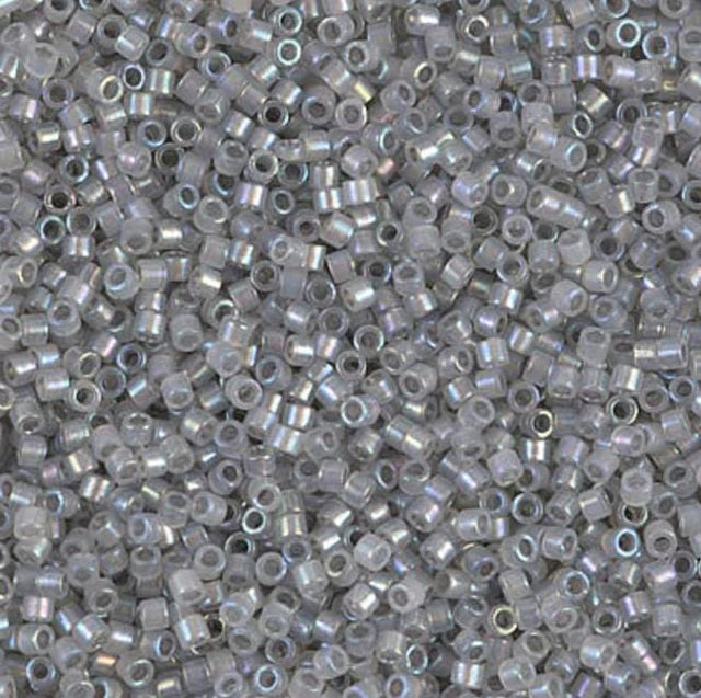 Sparkling Pewter Lined Lt Tea Rose AB Miyuki Delica 11/0 DB1771