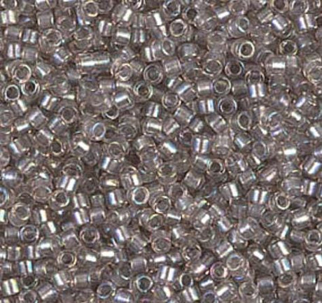 DB1772 11/0 Sparkling Pewter Lined Crystal AB Miyuki Delica