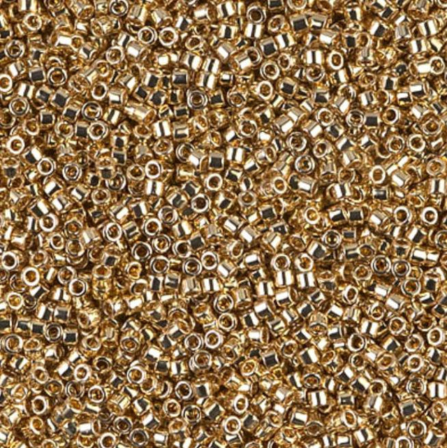 24kt Gold Light Plated Miyuki Delica 11/0 DB0034