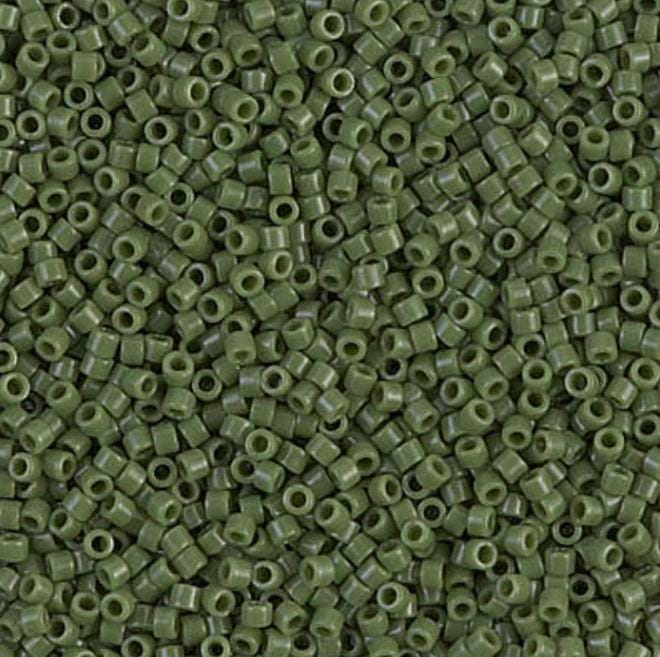 Opaque Avocado, 11/0 Miyuki Delica Bead, DB1135 - 5 Grams