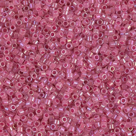 DB1742 11/0 Rose Lined Opal AB Miyuki Delica