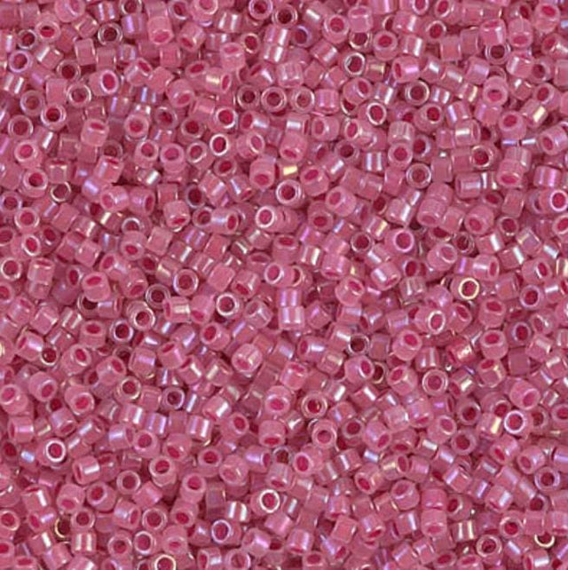DB1742 11/0 Rose Lined Opal AB Miyuki Delica