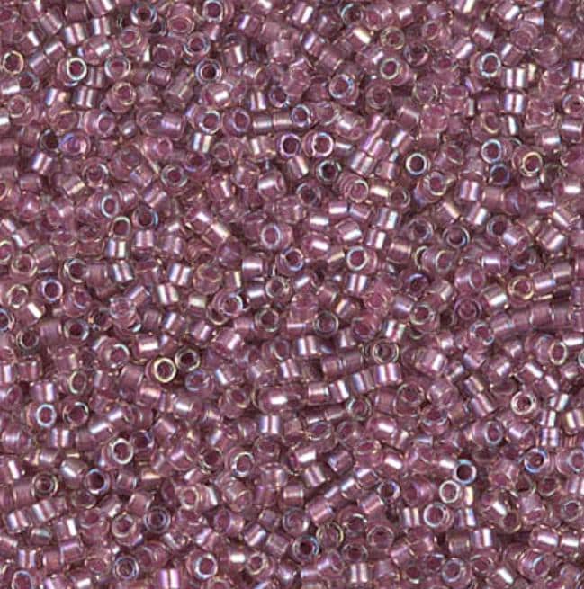 DB1746 11/0 Claret Lined Opal AB Miyuki Delica