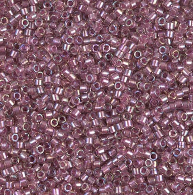 DB1746 11/0 Claret Lined Opal AB Miyuki Delica