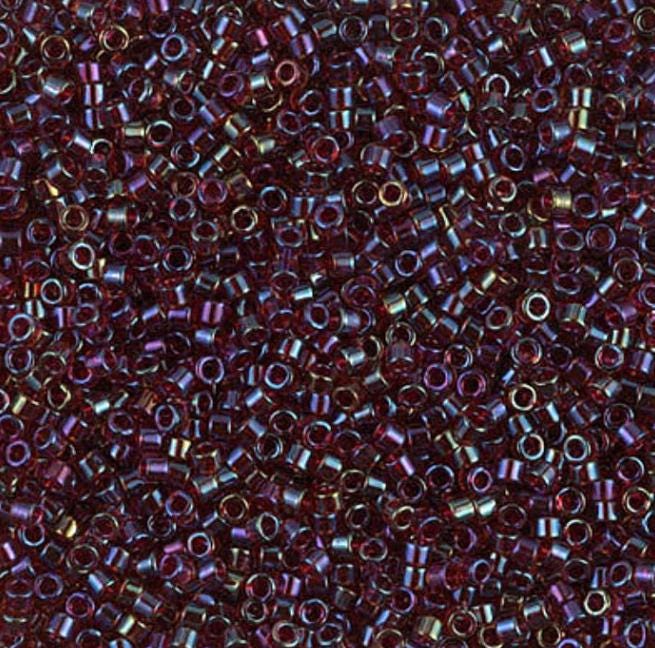 DB1751 11/0 Red Lined Topaz AB Miyuki Delica