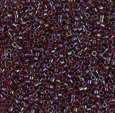 DB1751 11/0 Red Lined Topaz AB Miyuki Delica
