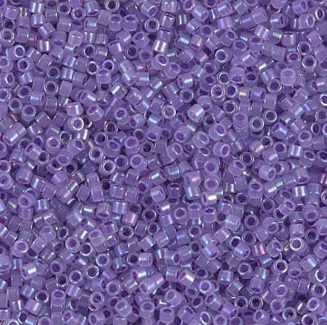 DB1753 11/0 Sparkling Purple Lined Opal AB Miyuki Delica