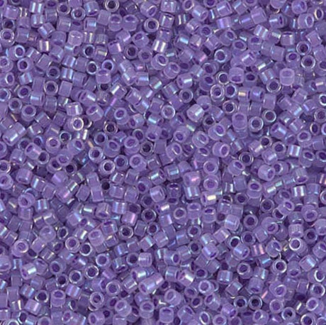 DB1753 11/0 Sparkling Purple Lined Opal AB Miyuki Delica