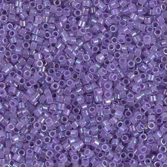 DB1753 11/0 Sparkling Purple Lined Opal AB Miyuki Delica