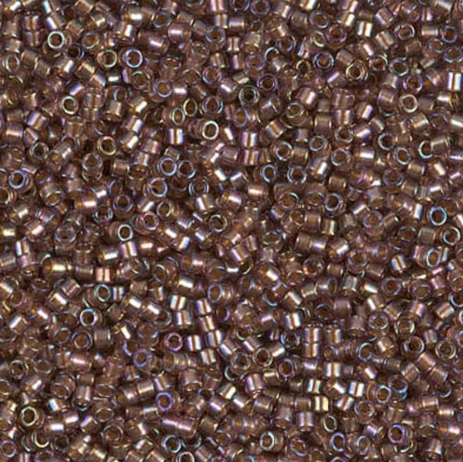 DB1759 11/0 Sparkling Beige Lined Amethyst AB Miyuki Delica