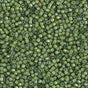 DB1786 11/0 White Lined Light Green AB Miyuki Delica