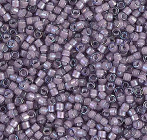 DB1789 11/0 White Lined Amethyst AB Miyuki Delica