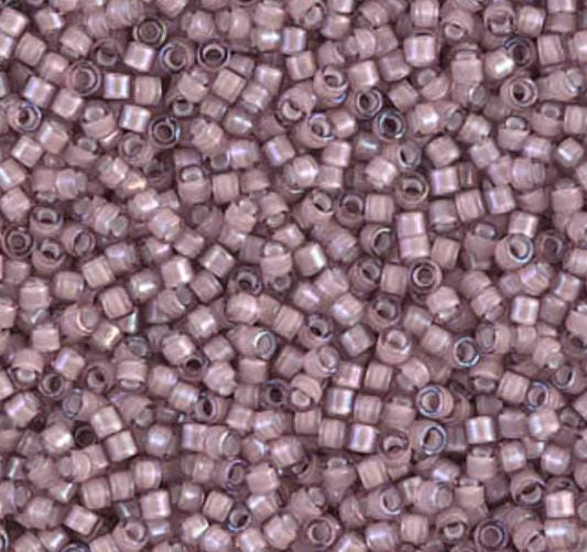 DB1791 11/0 White Lined Smoky Amethyst AB Miyuki Delica