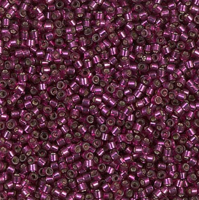 DB1342 11/0 Dyed Silver Lined Raspberry Miyuki Delica