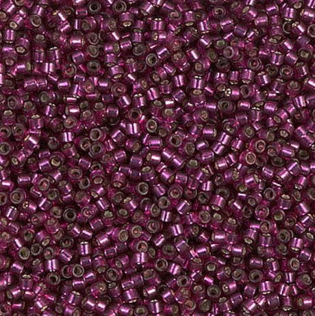 DB1342 11/0 Dyed Silver Lined Raspberry Miyuki Delica