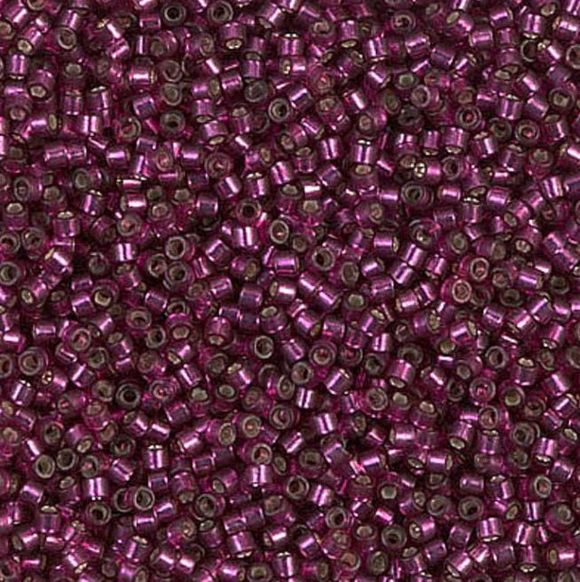 DB1342 11/0 Dyed Silver Lined Raspberry Miyuki Delica