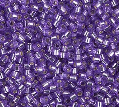 DB1347 11/0 Dyed Silver Lined Purple Miyuki Delica