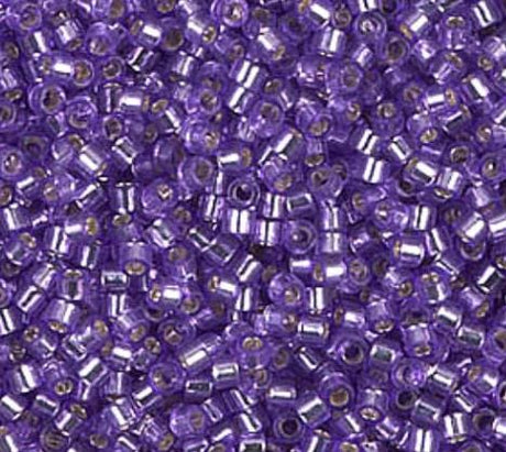 DB1347 11/0 Dyed Silver Lined Purple Miyuki Delica