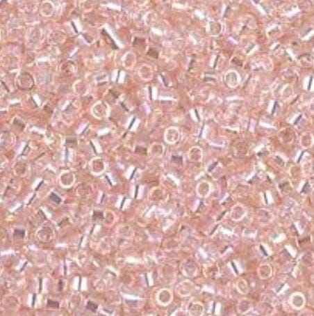DB1243 11/0 Transparent Pink Mist AB Miyuki Delica