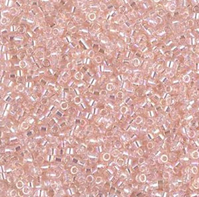 DB1243 11/0 Transparent Pink Mist AB Miyuki Delica
