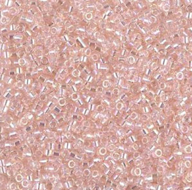 DB1243 11/0 Transparent Pink Mist AB Miyuki Delica