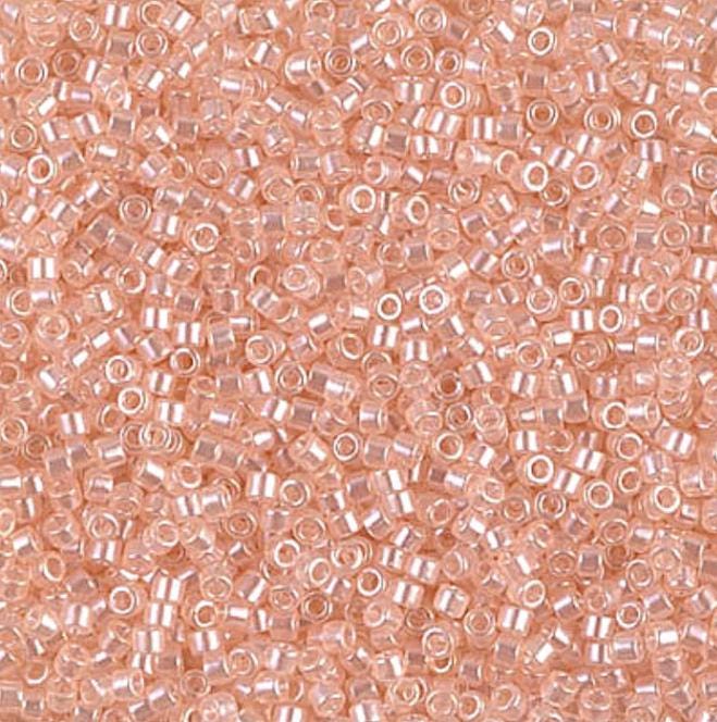 DB1479-1 11/0 Transparent Pale Peach Luster Miyuki Delica