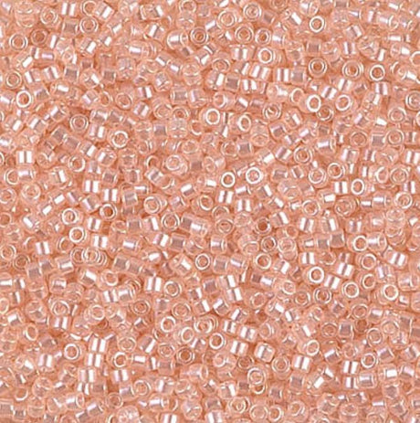 DB1479-1 11/0 Transparent Pale Peach Luster Miyuki Delica