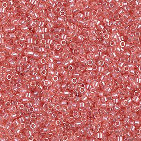DB1481 11/0 Transparent Salmon Luster Miyuki Delica