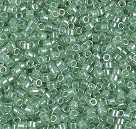 DB1483-1 11/0 Transparent Mint Luster Miyuki Delica
