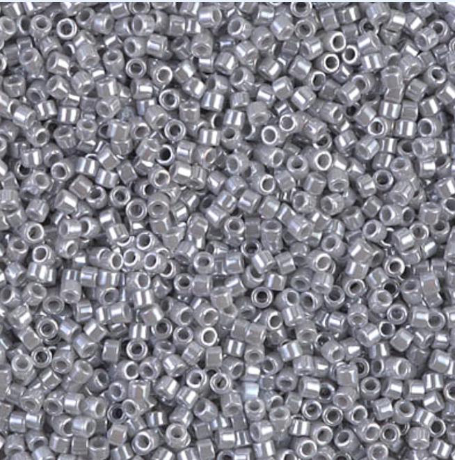 DB1570 11/0 Opaque Ghost Gray Luster Miyuki Delica