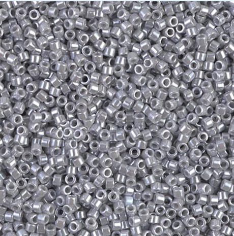 DB1570 11/0 Opaque Ghost Gray Luster Miyuki Delica