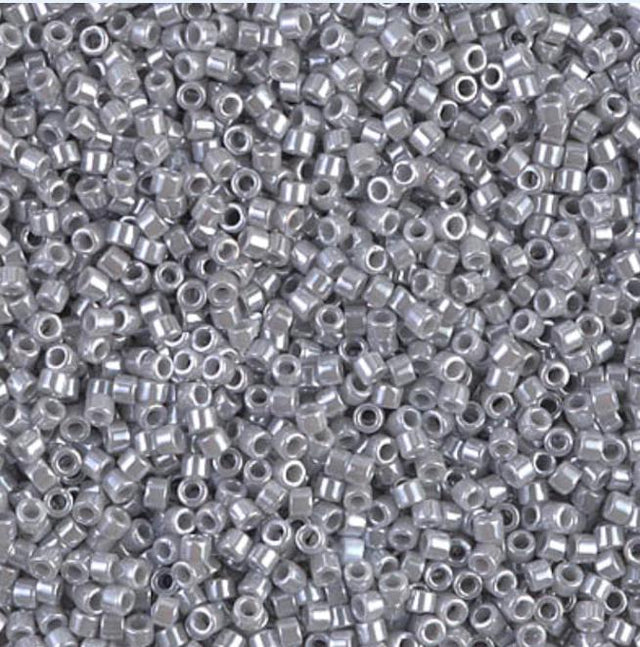 DB1570 11/0 Opaque Ghost Gray Luster Miyuki Delica
