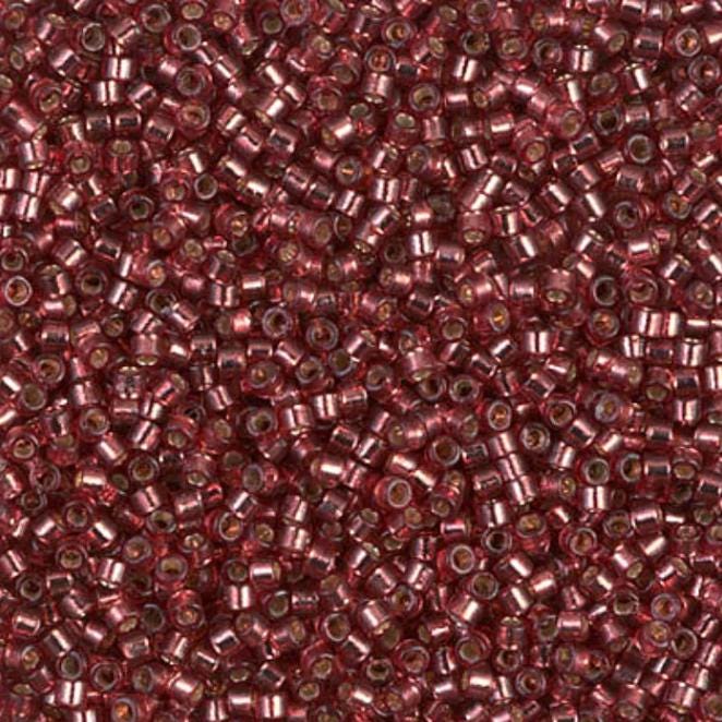 DB2160 11/0 Duracoat Silver Lined Dyed Magenta Miyuki Delica