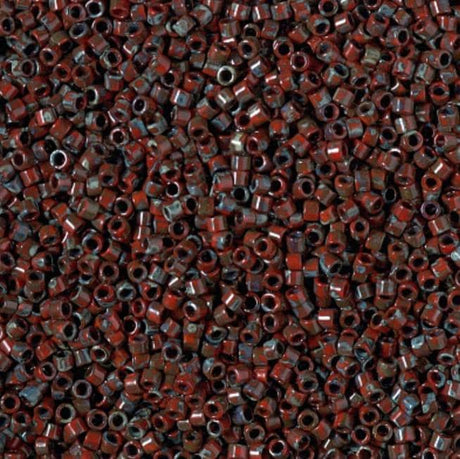 DB2263 11/0 Opaque Red Picasso Miyuki Delica