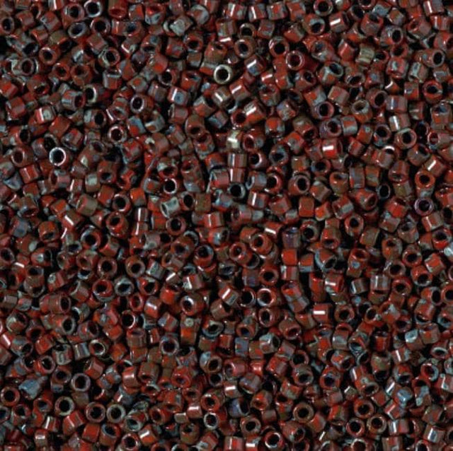 DB2263 11/0 Opaque Red Picasso Miyuki Delica