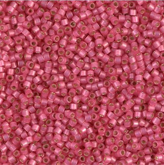 DB2175 11/0 Duracoat Semi Frosted Silver Lined Dyed Hibiscus Miyuki Delica