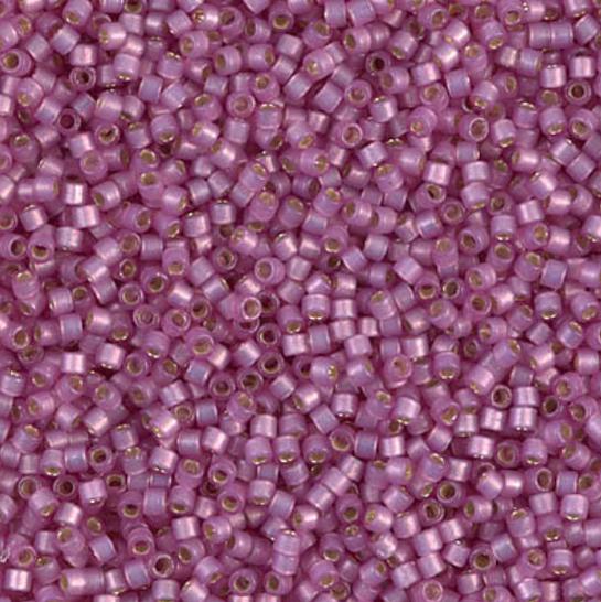 DB2180 11/0 Duracoat Semi Frosted Silver Lined Dyed Orchid Miyuki Delica