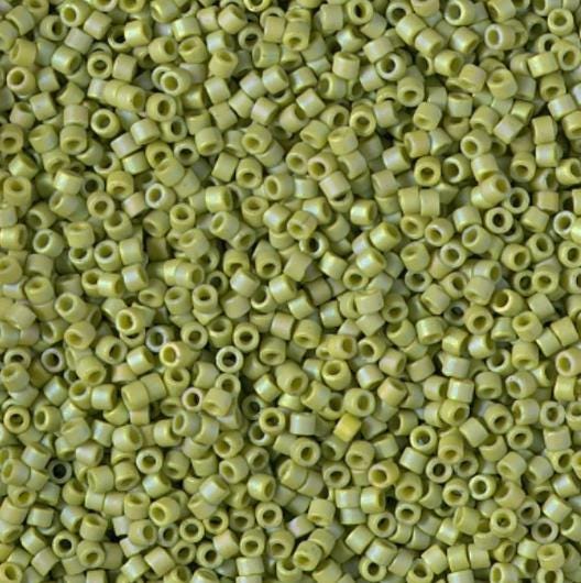 DB2309 11/0 Matte Opaque Glazed Seaweed AB Miyuki Delica