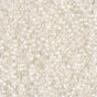 DB1701 11/0 Pearl Lined Transparent Pale Beige AB Miyuki Delica