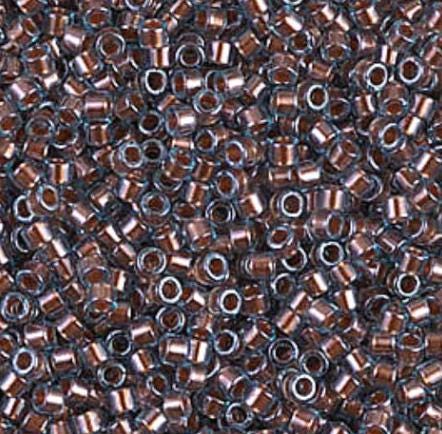 DB1706 11/0 Copper Pearl Lined Aqua Miyuki Delica