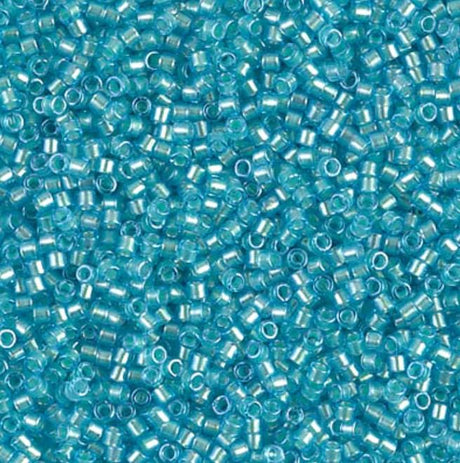 DB1708 11/0 Mint Pearl Lined Ocean Blue Miyuki Delica