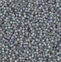 DB1793 11/0 White Lined Gray AB Miyuki Delica